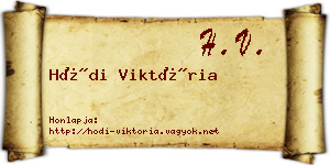 Hódi Viktória névjegykártya